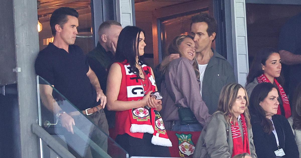Ryan Reynolds Kisses Blake Lively on the Forehead at Wrexham Match