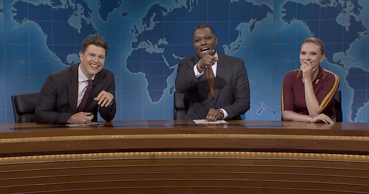 Colin Jost and Scarlett Johansson Team Up for SNL Finale Revenge