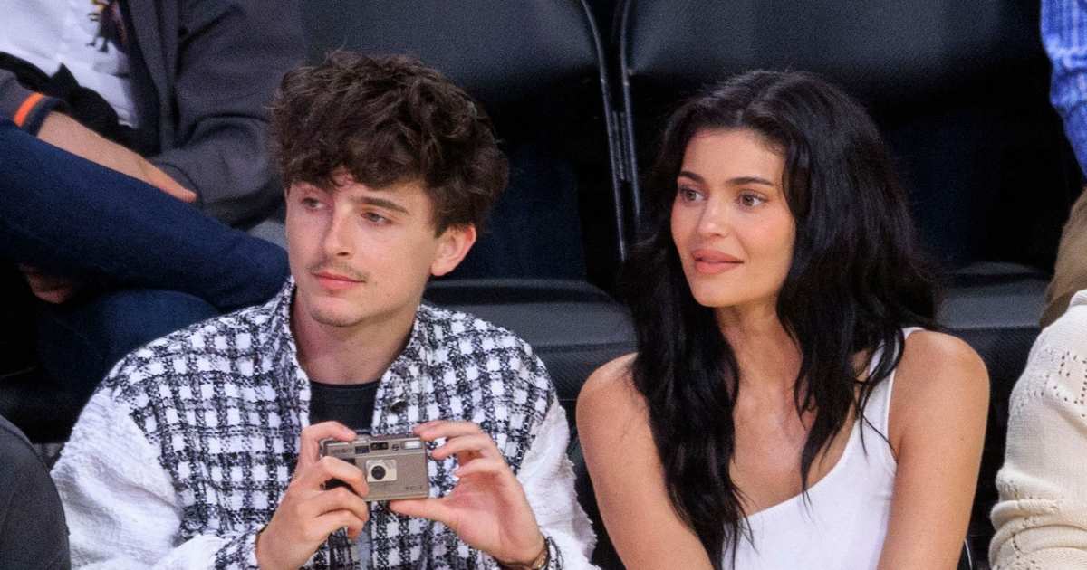 Kylie Jenner and Timothee Chalamet Kiss Courtside at Lakers Game
