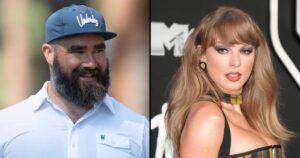 Jason Kelce Reacts to Millions Watching Taylor Swift on 'New Heights'